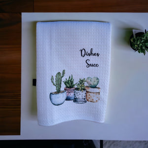 dishes succ kitchen towel